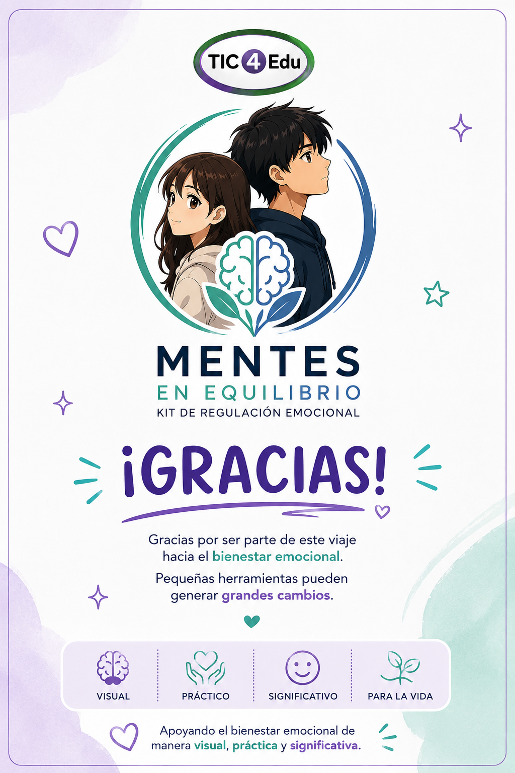 Página de agradecimiento del kit