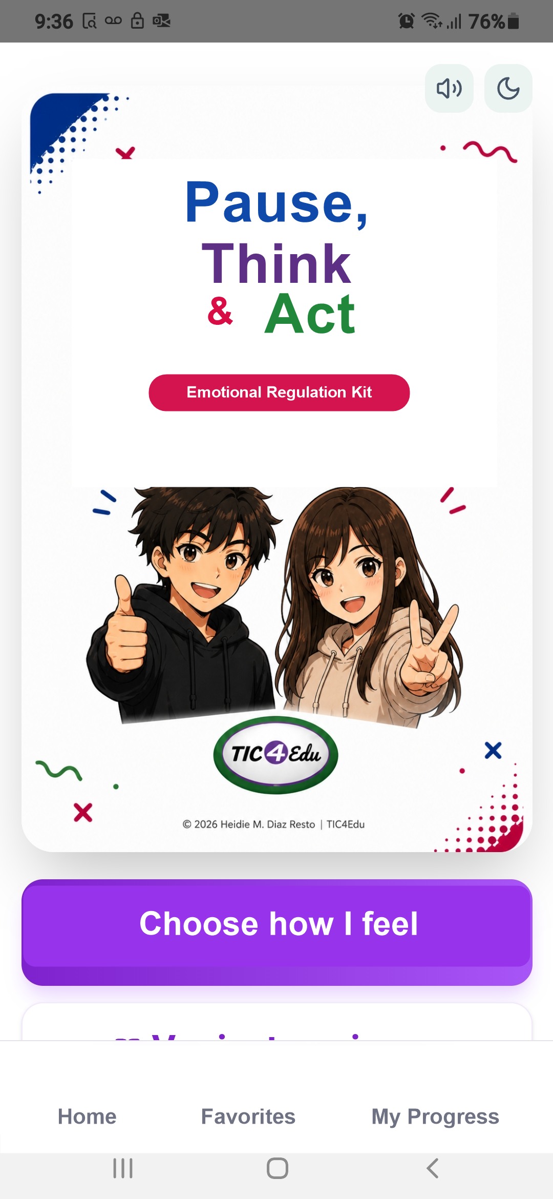 Pause, Think & Act app cover