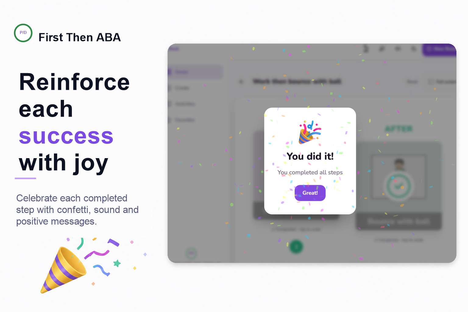 Celebration after completing the board